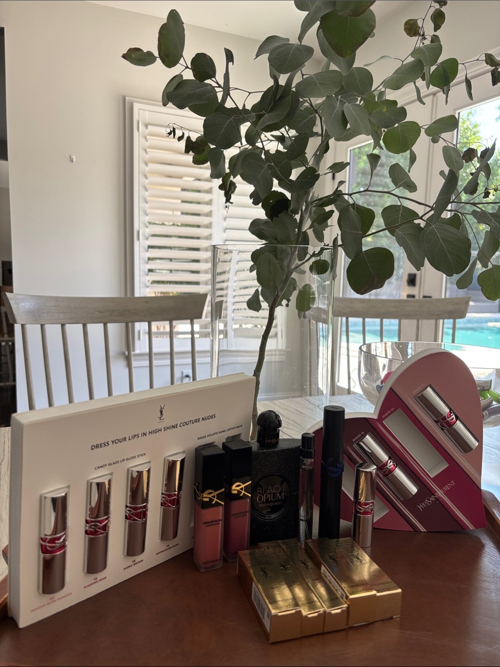 Yves Saint Laurent Pink and Black Luxe Lip & Fragrance Gift Set